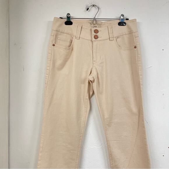 Cabi Pale Peach Bootcut High Rise Womens Jeans 6 Boot Cut - Picture 2 of 11